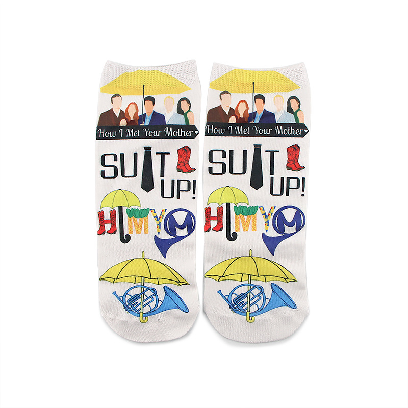 3 Pairs How I Miss You Socks Thin Casual Boat Socks